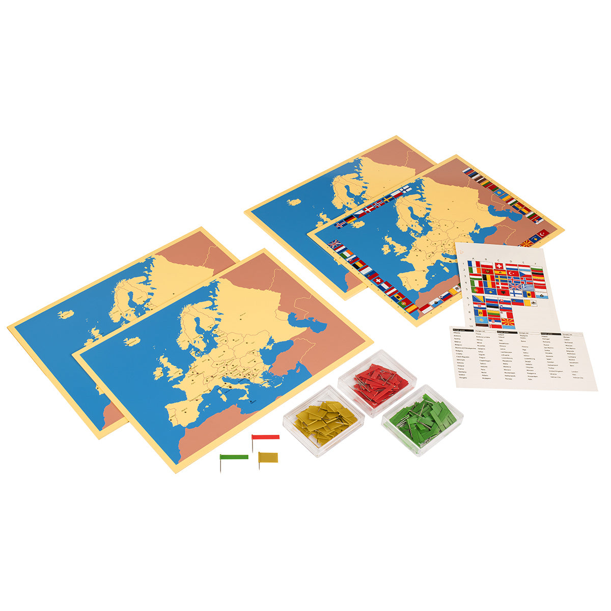 4 cartes de l'Europe (anglais)