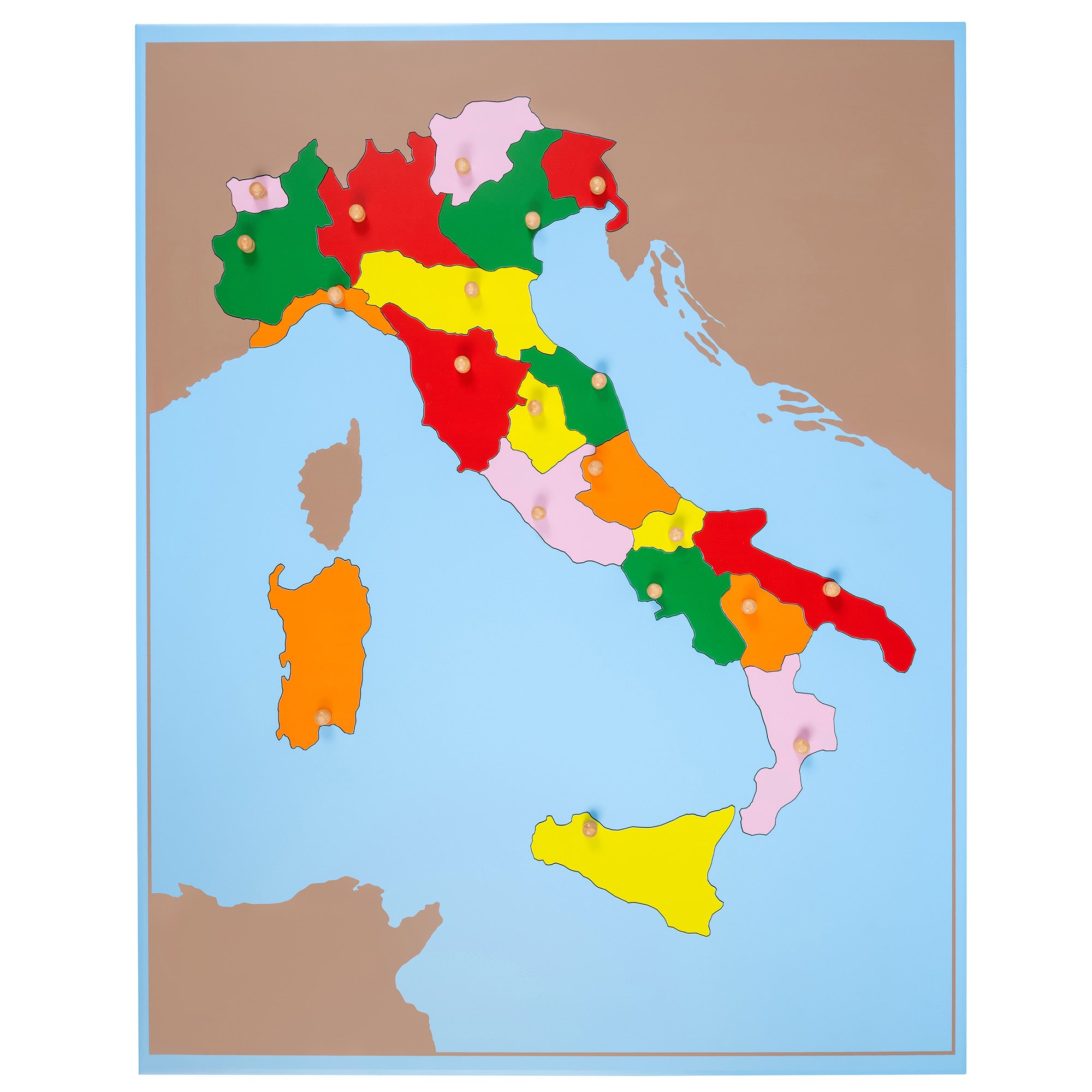 Carte puzzle de l'Italie