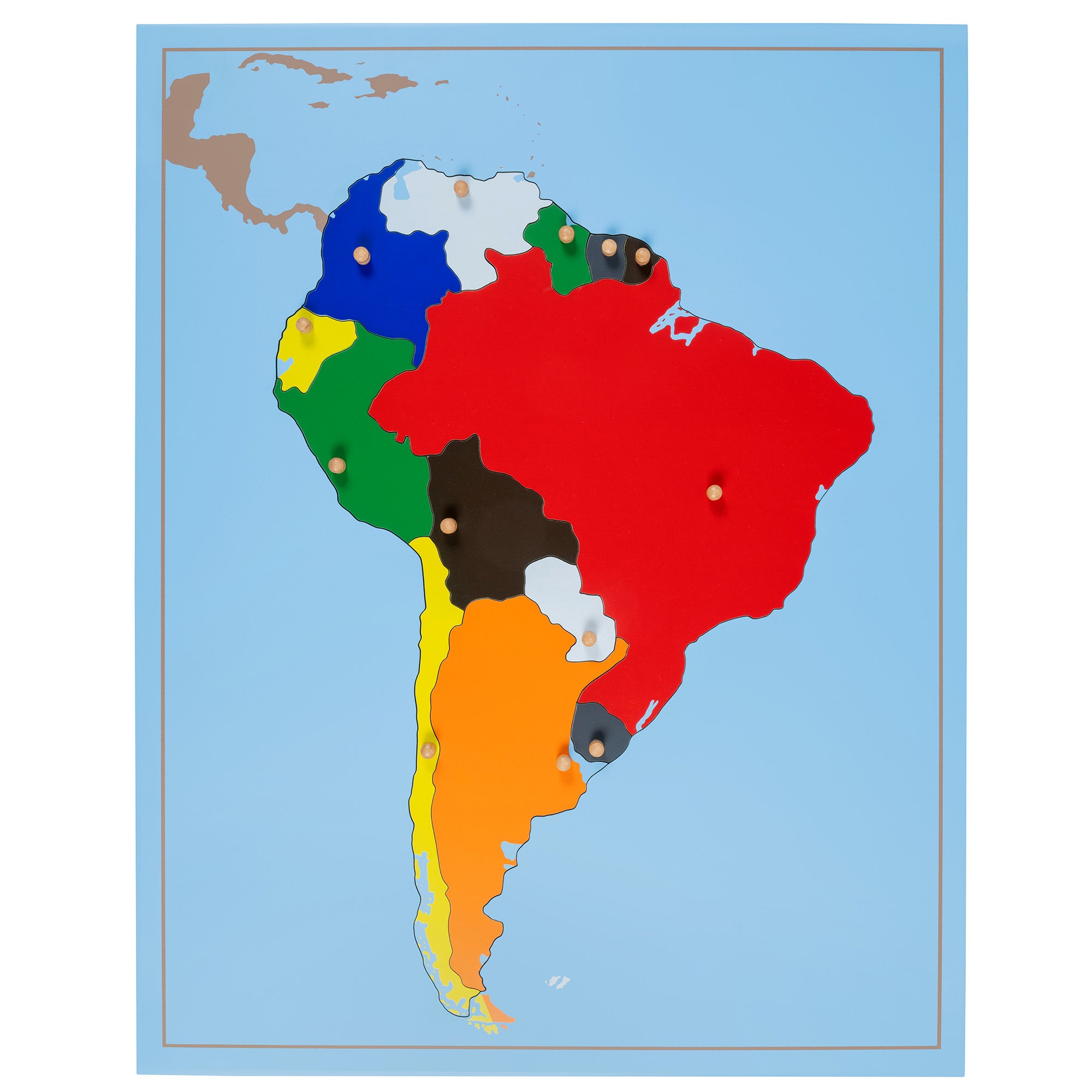 Carte puzzle Amérique du Sud