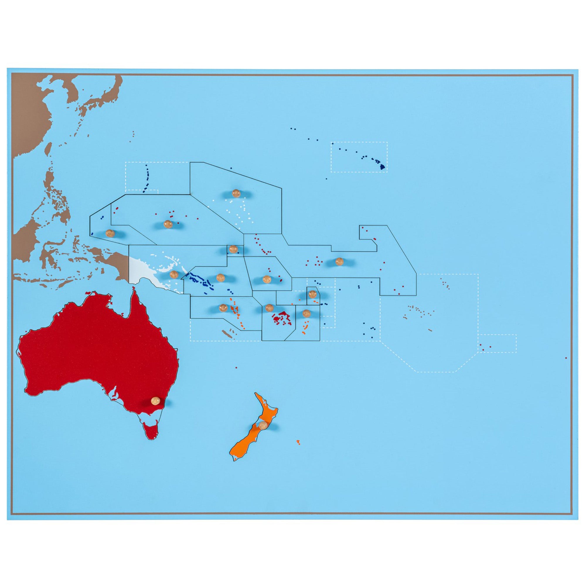 Carte puzzle de l'Océanie