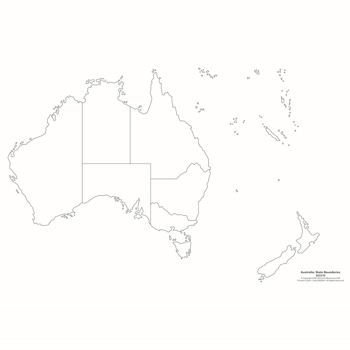 Australian states map x50