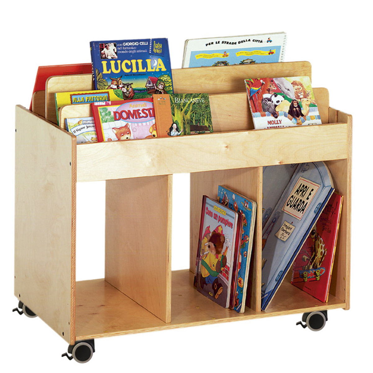Chariot bibliothèque de livres