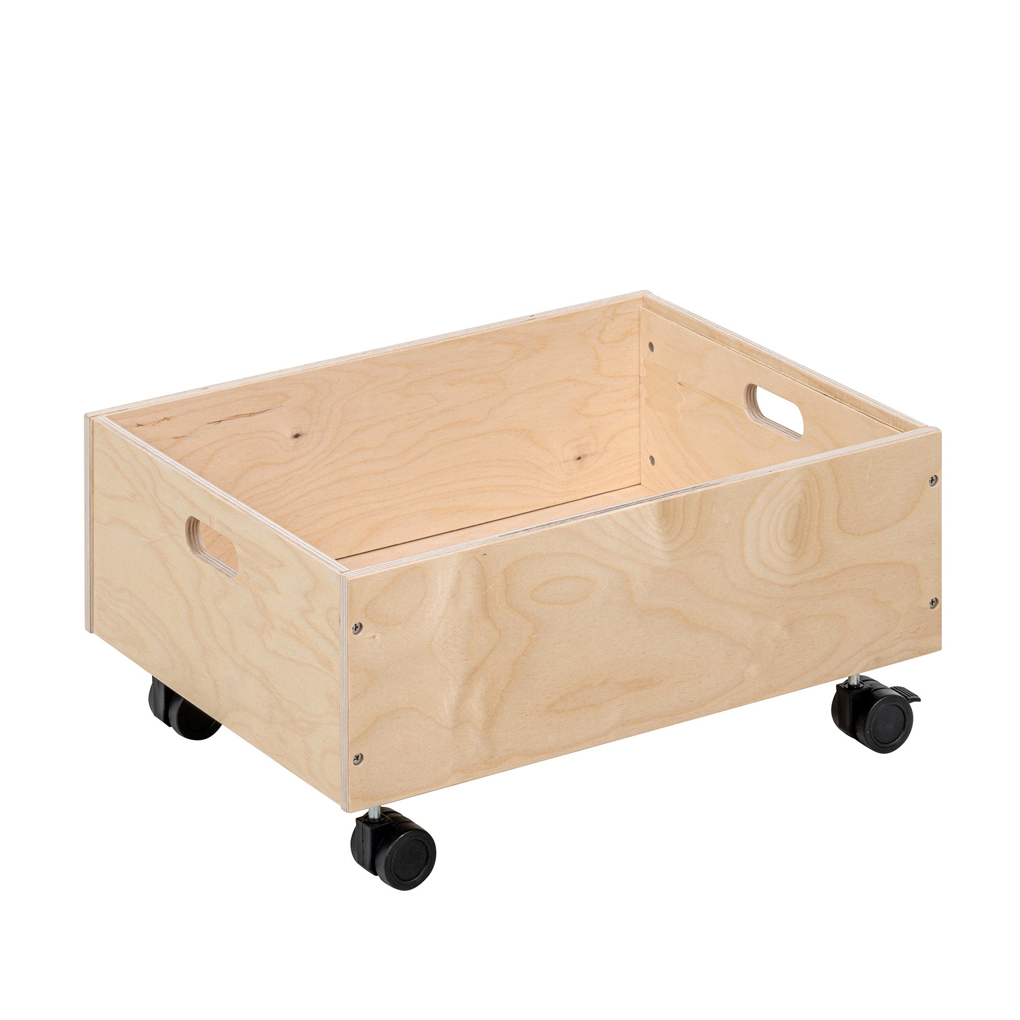 Petit coffre de rangement empilable à roulettes