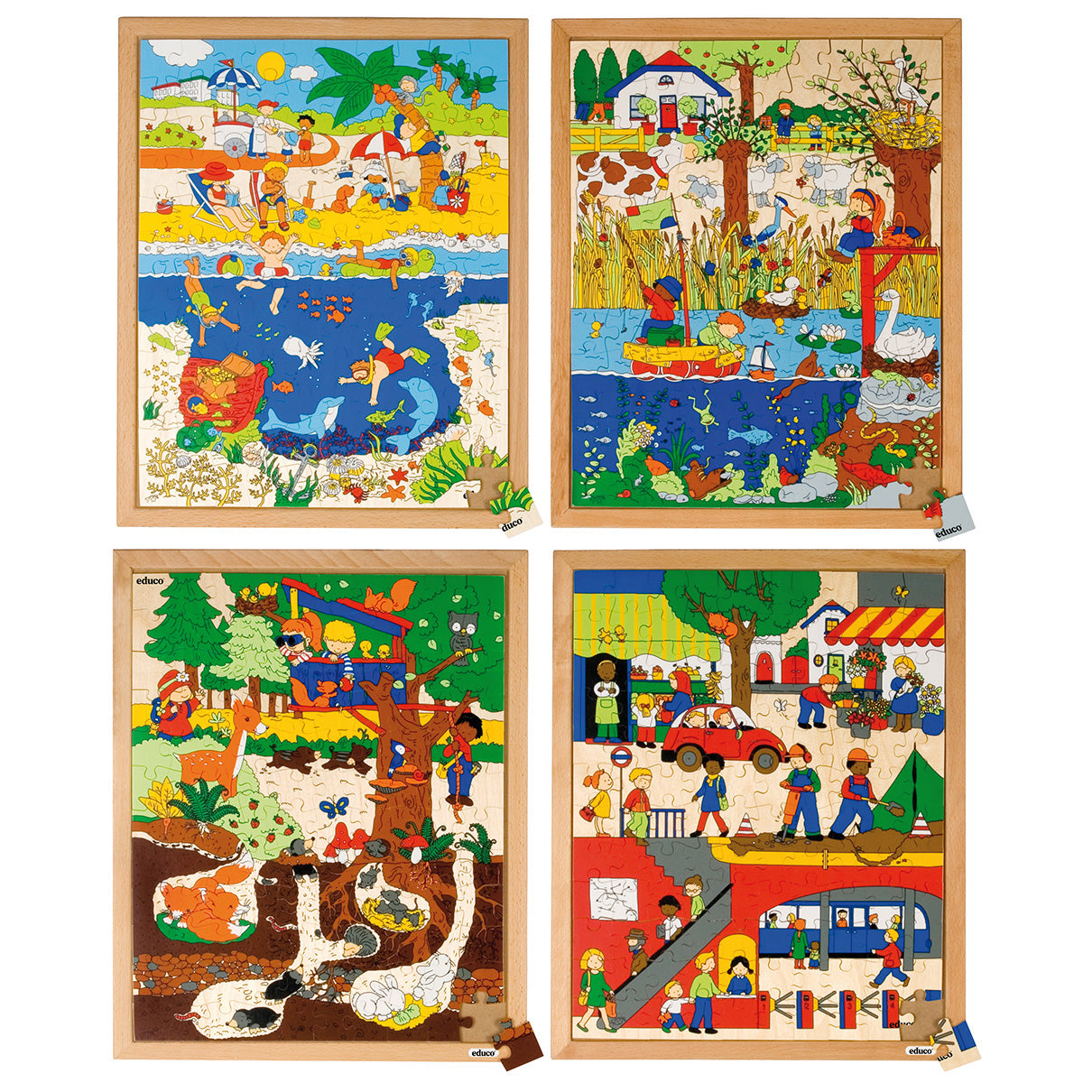 Pack 4 puzzles au-dessus et en dessous