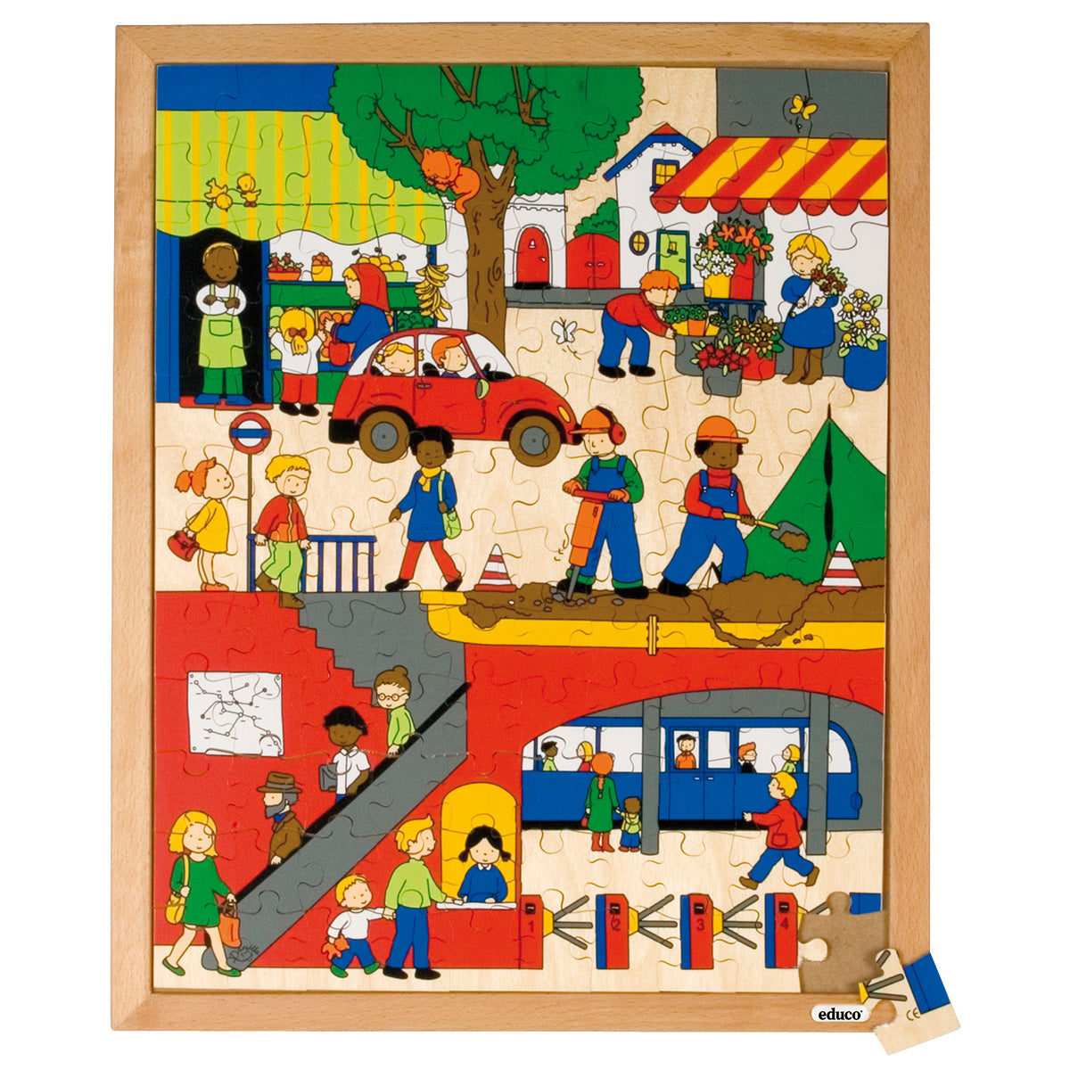 Puzzle au-dessus et en dessous - la ville