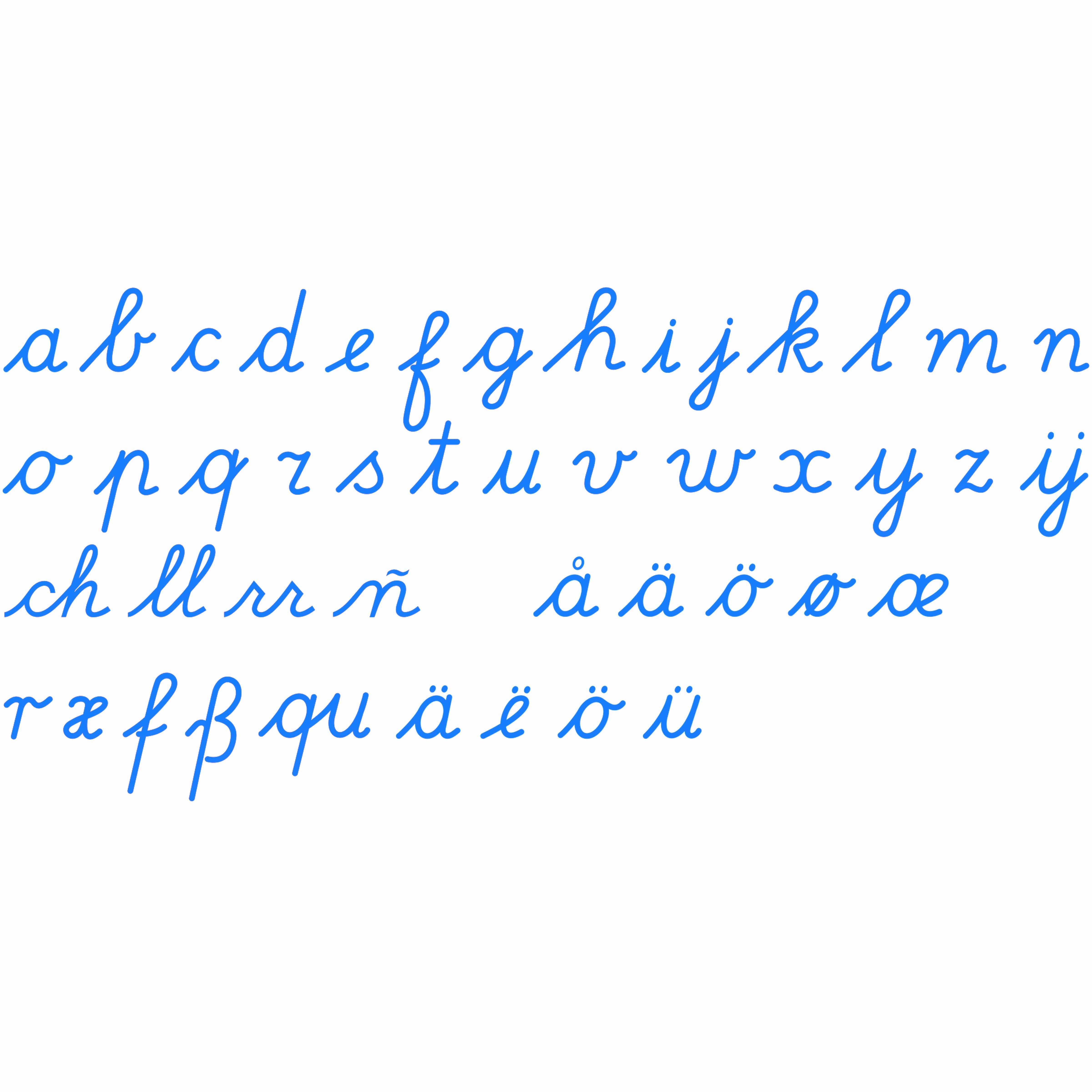 Image of Alphabet-mobile-medium-cursive-international-blue