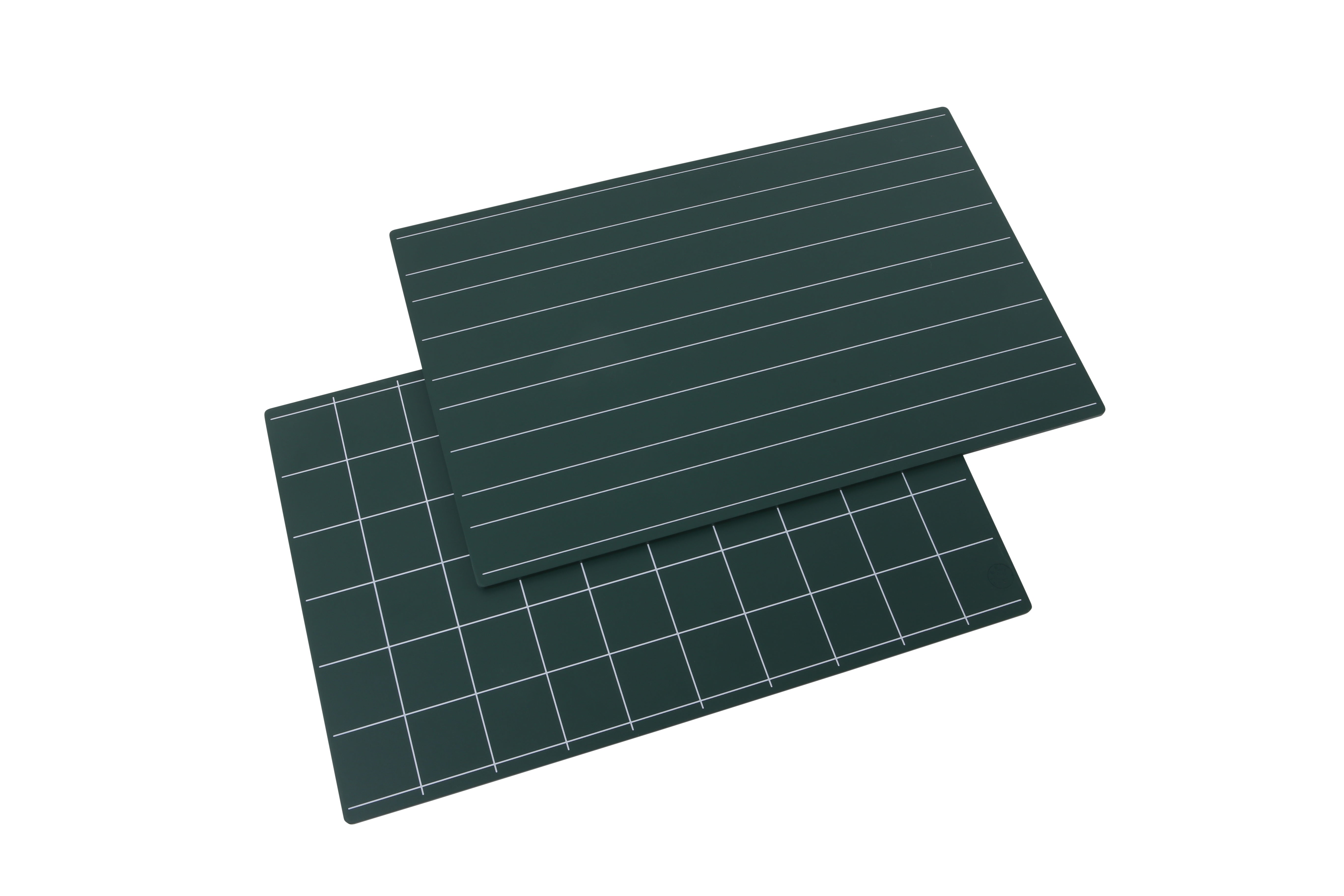 Slates with Double Lines and Squares: set of 2