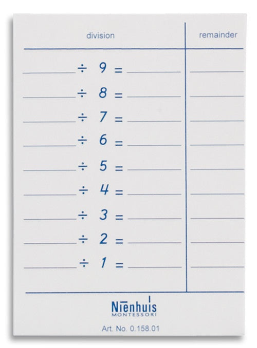 Aufgabenblätter zur Kleinen Division