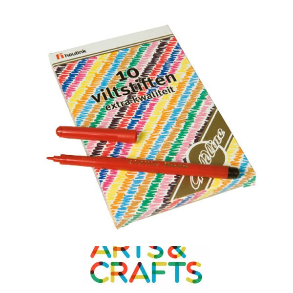 Image of Boite-de-10-feutres-fins-encre-la-vavable