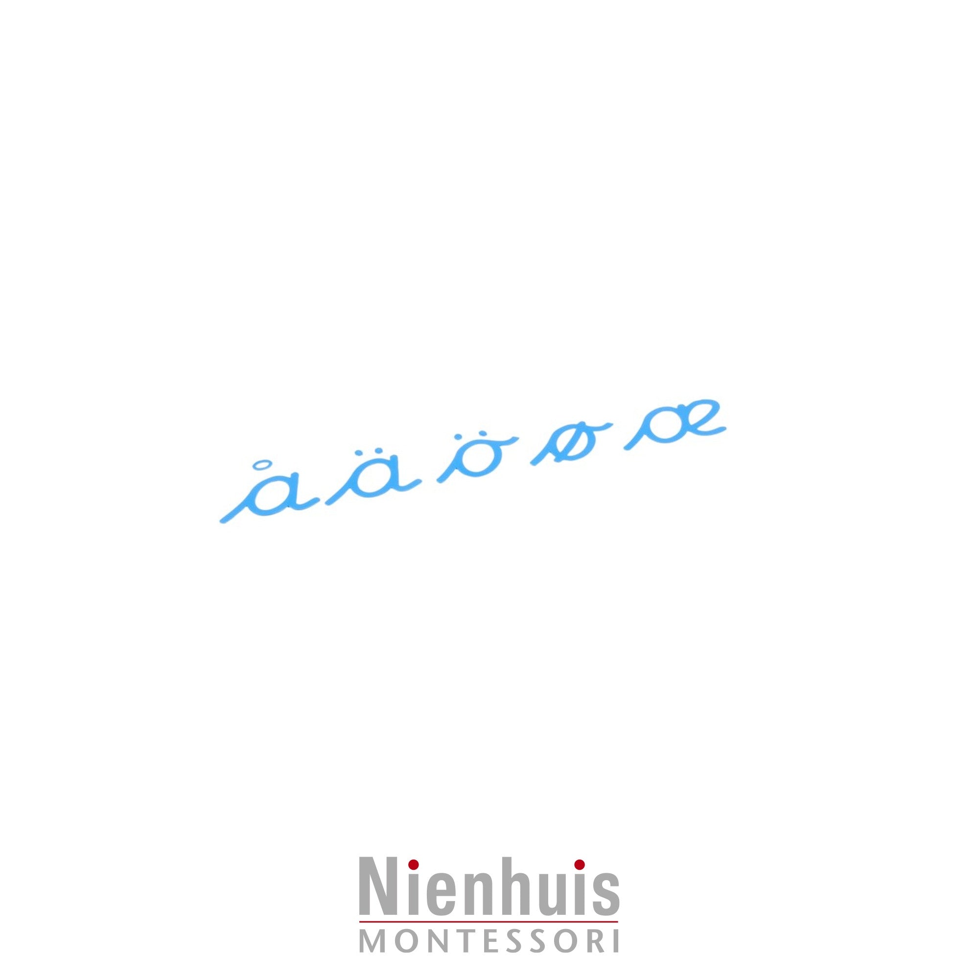 Large movable alphabet - Nordic cursive letters set