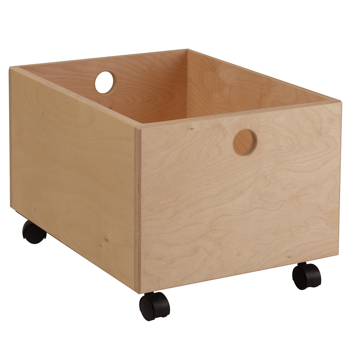 Große Holzschublade auf Rollen 49x38x26h cm