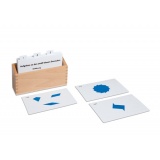 Kasten mit Aufgabenkarten für die blauen Dreiecke