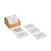 Kasten mit Aufgabenkarten für das kleine Multiplikationsbrett