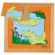 Animals puzzles - Mother and child - crocodile (6 pieces)