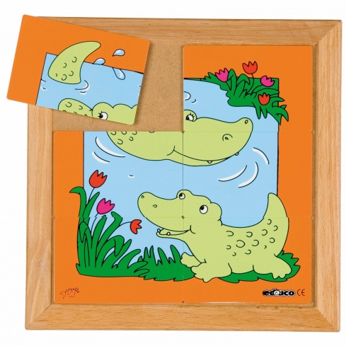 Puzzle animaux - crocodile