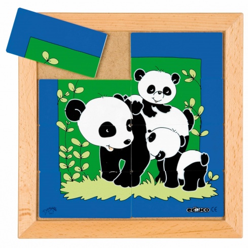 Animals puzzles - Mother and child - panda (8 pieces)