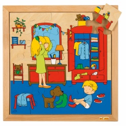 Personal hygiene puzzles - getting dressed (25 pieces)