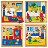 Personal hygiene puzzles - complete set of 4