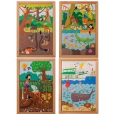 Above and beneath puzzles - set of 4