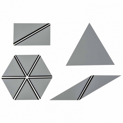 Satz Konstruktive Dreiecke Grau