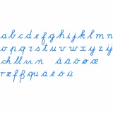 Medium Movable Alphabet: International Cursive - Blue