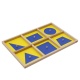 Formes du cabinet de géométrie : bleu et jaune