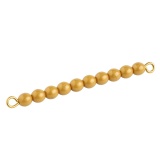 Barre de 10 perles dorées