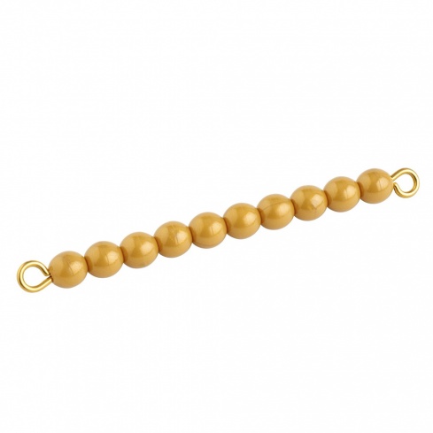 Barre de 10 perles dorées