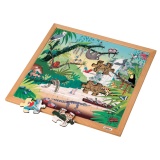 Vocabulary puzzle tropical forest l Wooden puzzles l 49 puzzle pieces l Educo