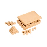 Boîte de cubes en bois