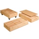 Grands blocs de construction en bois dans 3 boîtes