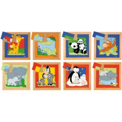 Puzzle animaux série mère et enfant - ensemble 8 puzzles