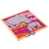 Puzzle animaux - rhinocéros