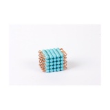 Cube de 5 en perles nylon individuelles : Bleu Clair