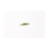 Barre de 2 en perles de verre individuelles : Vert