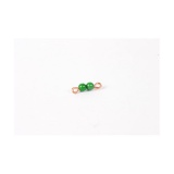 Barre de 2 en perles nylon individuelles : Vert