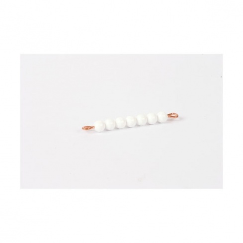 Barre de 7 en perles nylon individuelles : Blanc