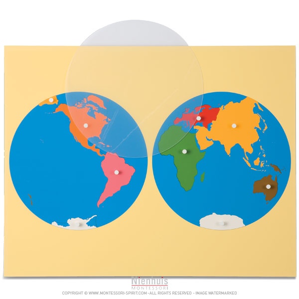 Planisphère du monde - Montessori Spirit