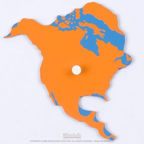 Pièce puzzle planisphère du monde : Amérique du Nord