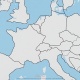 Carte de contrôle muette de l'Europe