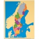 Carte puzzle de la Suède