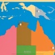 Carte puzzle de l'Australie - océanie