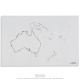 Silhouette de l'Australie - océanie x50