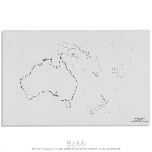 Silhouette de l'Australie - océanie x50