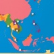 Carte puzzle de l'Asie