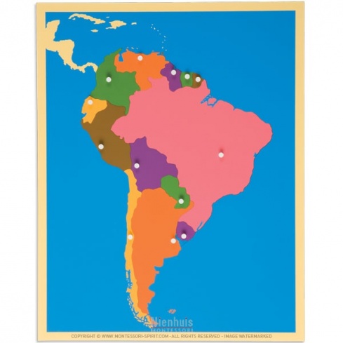 Carte puzzle d'Amérique du Sud