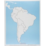 Südamerika Kontrollkarte, unbeschriftet