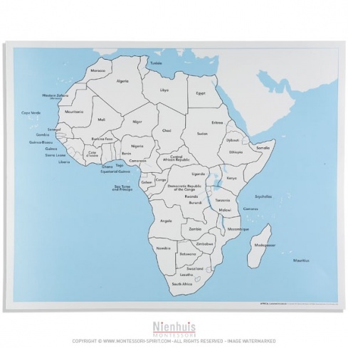 Carte de contrôle de l'Afrique en anglais