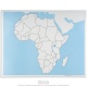 Afrika Kontrollkarte, unbeschriftet
