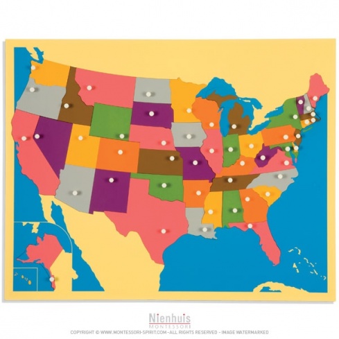 Puzzlekarte Vereinigte Staaten von Amerika